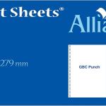 Prepunched Paper Alliance Laser Cut Sheet 19 Hole GBC 8.5 x 11 inch, 20 lb, 92 Bright, 2500 Sheets