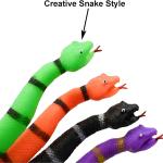 Maydahui 8 PCS Halloween Snake Shaped Tentacle Ballpoint Pens Funny Finger Puppet Pen Novelty Cobra Pens Decompression Pen Blue Ink for Prank School Party Office