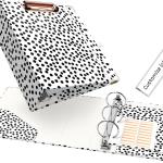 EYROZILL 2 Inch 3 Ring Binders with clipboard for Letter-Size 11" x 8.5" Three Ring Binder with 5-Tab Dividers and File Folder Labels for School Class Office Supplies, Season Tree