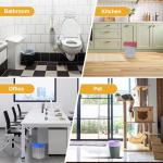 Small Trash Bags 4 Gallon Bathroom Garbage Bags - 100 Count, 4 Colors, Clear Unscented Plastic Mini Trash Bags for Kitchen, Waste Baskets, Office, Bedroom and Car - Bulk Little Garbage Can Liners