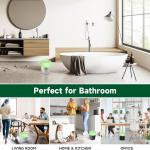 Biodegrable Small Trash Bags 4 Gallon, 105 Counts Unscented Bathroom Trash Bags, Easy Tearing Small Garbage Bags for Bathroom Bedroom Office, Green