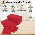 Red Napkins Hand Towels Disposable, Linen-Feel Dinner Napkins with Prefolded Built-in Flatware Pocket, Guest Paper Hand Towels For Wedding, Dinner Or Party (16x16in, 50Pack）
