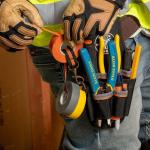 Klein Tools 5240 Tool Pouch, Tresman Pro Maintenance Tool Pouch with 9 Pockets, Tape Thong, 2-Inch Tunnel Loop, Great Electrician Holster