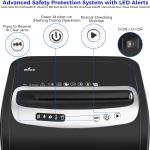 Mirco-Cut Paper Shredder Heavy Duty, 18-Sheet Shreds Paper/Card/Staple/Clip Paper Shredder for Home Office Use, Security Level P-4 Jam Proof System 30L Pullout Basket and Wheels