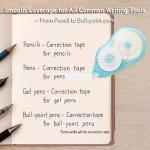 Correction Tape, Extra-Long 30 m (98 ft) Each – 590 ft Total, Easy-to-Use White Out Tapes Dispensers, High Capacity White Out Correct Tapes for School, Office or Home Use - 6 Pack