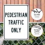 Pedestrians Traffic Only Sign, 10x14 Inches, Rust Free .040 Aluminum, Fe Resistant, Me in USA
