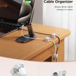 6 Pack Magnetic Cable Clips [Cable Smooth justable] Cord Holder, Under Desk Cable Management, JOYROOM hesive Wire Holder Keeper Organizer for Home Office Desk Phone Car Wall Desktop Nightstand