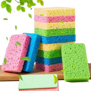 METUUTER 12-Count Kitchen Sponges- Compressed Cellulose Sponges Non-Scratch Natural Dish Sponge for Kitchen Bathroom Cars, Funny Cut-Outs DIY for Kids