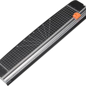 YOKIVE Paper Cutter A3 Stack Paper Trimmer, 10 Sheet Portable Scrapbooking Tool | Great for Home, Office, Daily Use (Black, 18" Cutting Length)