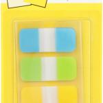 Post-it Tabs, .625 in Solid, Aqua, Lime, Yellow, Red, 10/Color, 40/Dispenser (676-ALYR)