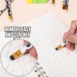 Whaline 48Pcs Dog Paw Short Pencils with Erasers White Black Paw Print Writing Pencil Cute Wood Pencils for Classroom Prize Student Rewards Baby Shower Party Supplies Stationery Gift Set