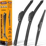 AUTOBOO 28"+20" Windshield Wipers with 16" Rear Wiper Ble Replacement for Toyota Sienna 2011-2017 2018 2019 2020 -Original Factory Quality (Pack of 3)