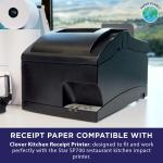 1-Ply White Bond Paper for Clover Kitchen Printer by Paper Planet | 20 Rolls: Includes 1 Ribbon | Star SP700