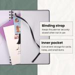 Undated Monthly Planner 2025-2026 - 18 Month Monthly Calendar Planner Book for School Office and Home - Hardcover Blank Planners for Goals Tasks and Dates - B5(6.9" x 9.8") Black