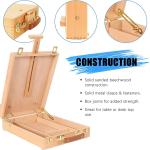 Art Supplies Box Easel Sketchbox Painting Storage Box, just Wood Tabletop Easel for Drawing & Sketching Student (Painting Easel Box)