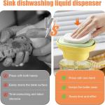 Detergent Presser, Laundry Detergent Dispenser One-Handed Press with Measured Dispensing, Fast-Dry Drip-Free Design, Universal for 99%+ Dish Soaps, For Kitchen Sink Countertop/Laundry Room