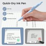 8Pcs Black Gel Pens - 0.7mm Medium Point Black Ink Pens | Smooth Writing - Quick Drying Retractable Pen for Men Women (Morandi - 8Pcs)