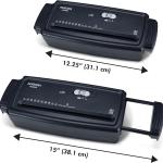 Aurora AU660S 6-Sheet Strip Cut Paper/Credit Card Shredder Without Wastebasket, Portable with Extendable Arm, Black