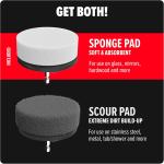 Dirt Devil Foam Sponge P Cleaning Set, 3 Piece, 3.5" Sponges, for Use on Glass, Mirrors, Hardwood and More, Soft and Absorbent, Cleaning Sponge Drill Attachment
