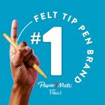 Paper Mate Flair Felt Tip Pens, Medium Point (0.7mm), Blue, 12 Count