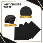 Vplus 500 Pack Black Cocktail Napkins, Elegant Beverage Napkins, 3-Ply Disposable Paper Napkins 4.9x4.9 inch, Perfect for Restaurant, Bar, Party, Wedding, Dessert