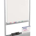 Best-Rite Mobile Nest Easel, Platinum Frame, Double Sided Porcelain Steel Whiteboard, 72"H x 34.75"W x 24"D (785P)