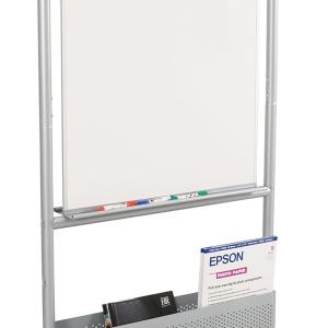 Best-Rite Mobile Nest Easel, Platinum Frame, Double Sided Porcelain Steel Whiteboard, 72"H x 34.75"W x 24"D (785P)