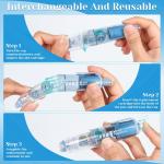 Refillable Retractable White Out Correction Tape,3PCS Pen Shaped Whiteout Set with 360°Rotatable Tip,Easy to Use Cute Whiteout Tape for School Office Supplies