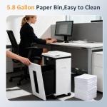 200-Sheet Auto Feed Paper Shredder, 40 Min Non-Stop Heavy Duty Shredders, P-5 Ultra Security Commercial Paper Shredder for Home Office, Micro Cut Shredder with Casters, 5.8 Gal, 