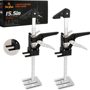 Labor Saving Arm Jack 2 Pack,15.5 Inch Multifunctional Furniture Lifter Jacks for Installing Cabinets and Wall Tile Height juster Handheld Tool