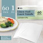 Reli. Bathroom Napkins Guest Disposable (60 Pack) Linen-Feel Guest Towels 12" x 15.75" | Cloth-Like Restroom Napkins | Paper Hand Towels for Bathroom, Kitchen, Dinner | White, Soft Absorbent