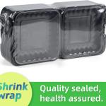 To Go Containers Mineral Filled PP Plastic - 8 Inch 34oz 55 Pack | Shrink Wrap BPA Free Takeout Boxes | Freezer & Microwave Safe for Food Delivery | Sal Breakfast Black Disposable Container