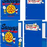 Peanuts Snoopy School Folders - 4 Pack Laminated Plastic Folders with Stickers & Door Hanger