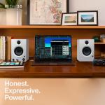PreSonus Eris 3.5 Studio Monitors (White), Pair — 3.5" Inch Powered Bookshelf Speakers, Stereo, Desktop Computer, Near Field Music Production, Audio Mixing Recording