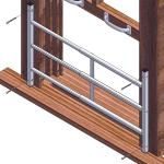 Segal S 4767 Carbon Steel Fixed 4-Bar Window Grill for Home Security and Child Safety, 21-1/4 In., Black Black (1 Set)