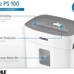 Dahle PaperSAFE PS 100 Paper Shredder, Oil Free, Jam Protection, Security Level P-4, 5 Sheet Max, Shreds Staples, Paper Clips & Credit Cards
