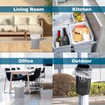 Charmount 8 Gallon Trash Bags, 50 Count Medium Garbage Bags Trash Can Liners for Bathroom Kitchen Office, Clear, Unscented