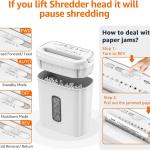 Basics Cross Cut Paper and Credit Card Shredder for Security - 8-Sheet, Heavy Duty, White