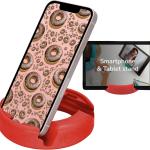 GoDonut – Phone Stand Original – Cell Phone Holder + Tablet Stand Desk Organizer – Compatible with Tablet, iPhone 17 16 15 14 Pro Max, Android & Most Smartphones - Red