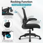 FelixKing Office Chair, Ergonomic Desk Chair Breathable Mesh Chairs justable High Back Lumbar Support Flip-up Armrests, Executive Rolling Swivel Comfy Computer Chairs Home Office Black