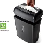 Aurora High Security Paper and Credit Card Shredder with 3.7-Gallon Wastebasket, 8-Sheet Cross-Cut with Basket