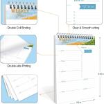 Weekly Planner Notebook, To Do List Notep with 52 Undated Sheets 6.9"×9.8" - Weekly Organizer for Women & Man, Work, Study, and Daily Life, B5-LB