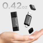 TEAMGROUP X1 64GB USB 100MB/s 3.2 Gen 1 Type A & Type C (3.1/3.0) OTG Dual Interface USB Flash Drive Data Storage Memory Stick Compatible with Smartphone/Tablet/Laptop/PC/MacBook TX1364GC01