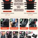 SEVEN SPARTA Car Seat Tray for Kids Toddler Travel with Soft Rubber Base, Rotatable and Removable Cup Holder Snack Tray for Food Color and Play for Family Ro Trip Essentials (1, Standard Base)