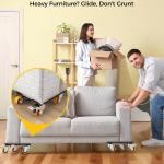 KYX Furniture Dolly, Furniture Movers with 5 Wheels,Carbon Steel Panel Heavy Duty Dolly, Furniture Lifter with 360° Rotatable Silent Rubber Universal Wheels, Max Lo 4000LBS(6.9x6.9 in)