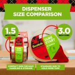 Scotch Brand Sure Start Shipping Packaging Tape with Dispenser, 2 Inches x 800 Inches (145), Clear