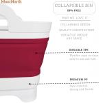 Collapsible Wash Basin 9L, Foldable Dish Tub with Drain Plug, Portable Collapsible Dish Basin, Camping Sink for Washing Dishes, Laundry & Kitchen Use (Viva Magenta)