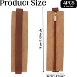 TIESOME 4PCS Elastic Pen Holder for Notebook, 4 Colors PU Leather justable Pen Sleeve Pouch Journal Pencil Holder Pen Loop Holder for Notebook Planners Binders and Books