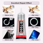 2 PCS 110ml B7000 Glue Clear with Precision Tip, Rhinestone Glue for Nail, B-7000 Glues for Craft Glues, Jewelry Making, Nail Art, DIY, Makeup, Shoes