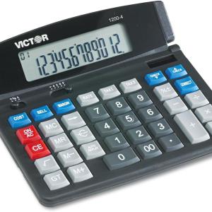 Victor 1200-4 Business Desktop Calculator, 12-Digit LCD
